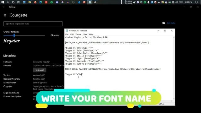CHANGE FONT IN WINDOWS 10! смотреть онлайн