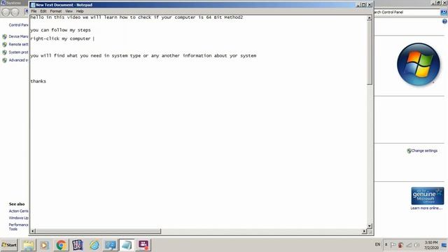 how to check if your computer is 64 Bit Method2 смотреть онлайн