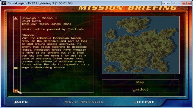 F-22 Lightning 3: Campaign 1 Mission 6 (Count Down) Briefing смотреть онлайн