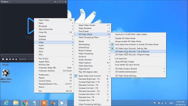 Pot player 3d option enable смотреть онлайн