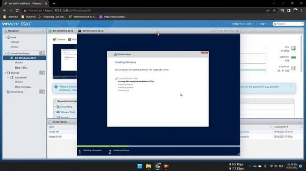 Instalasi Windows Server 2012 R2 di VMware ESXi 6.5