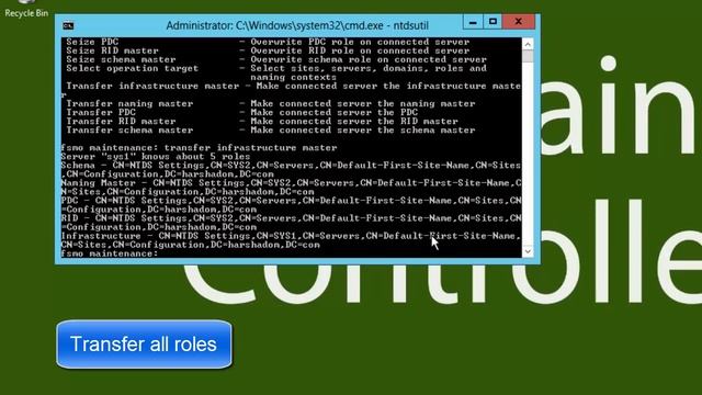 how to transfer roles from DC to ADC in windows server 2012 смотреть онлайн