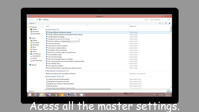 God Mode in Windows 8/8.1 смотреть онлайн