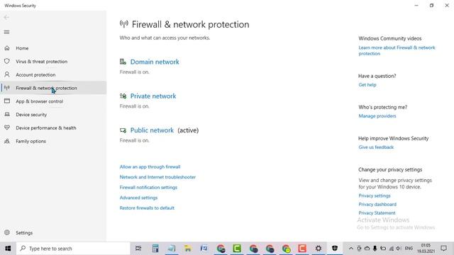 Turn Windows Defender Firewall On | Off on Windows 10 смотреть онлайн