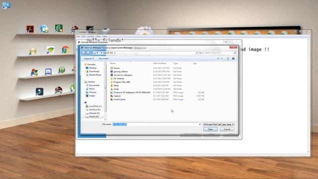 How to change windows logon and window media player's background image !!! смотреть онлайн