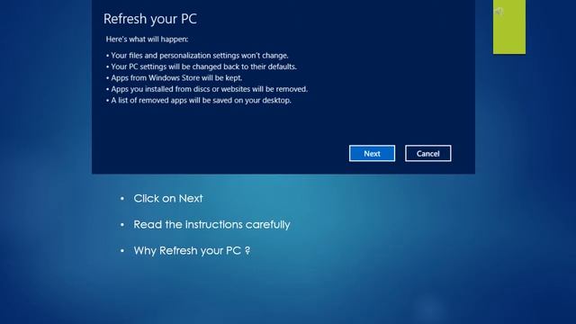 How to Refresh your PC in Windows 8 смотреть онлайн
