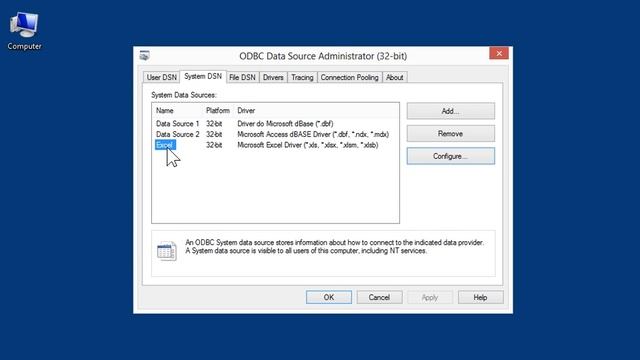 Windows 8.0 Professional - Configure a System Data Source смотреть онлайн