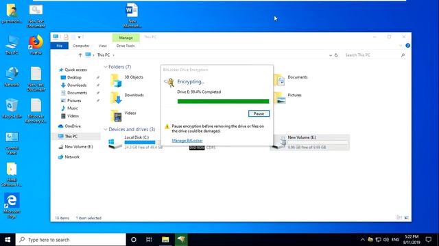 How to enable Bitlocker on your computer Drive. Encryption of your drive. Password for your drive смотреть онлайн
