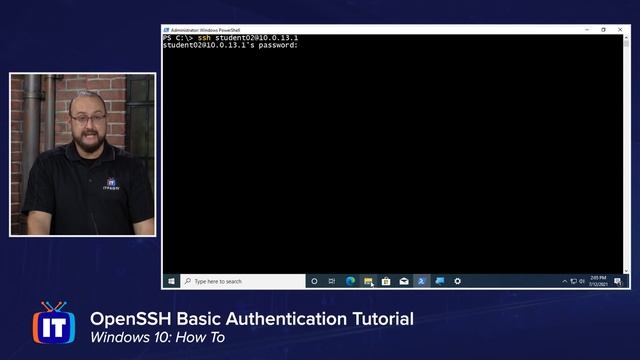Windows 10 OpenSSH Basic Authentication Tutorial смотреть онлайн