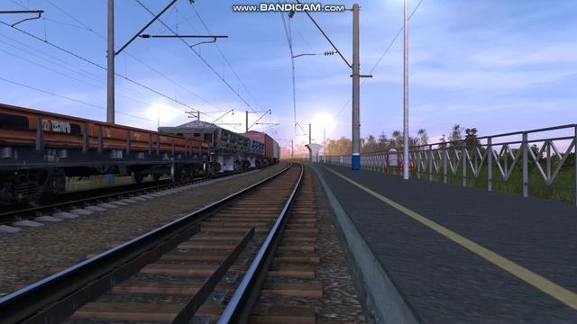 ВЛ85-263 С Грузовыми Вагонами В Trainz Simulator 2012 смотреть онлайн