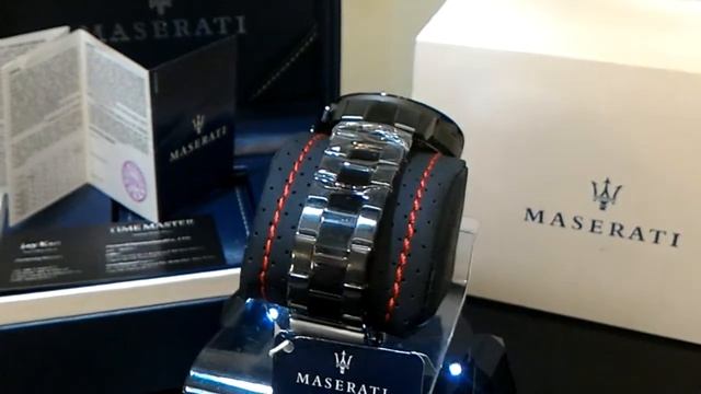 瑪莎拉蒂名牌錶，編號:R8873619001，旋轉計時款
