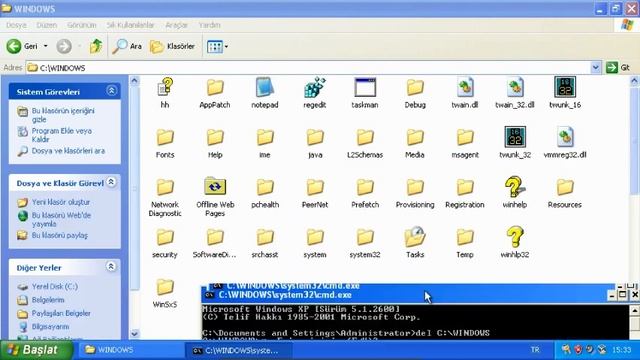 Windows XP SYSTEM32 Silme смотреть онлайн