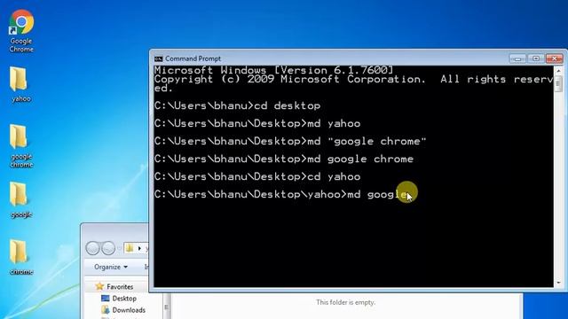 how to Make folder, Rename folder, open Folder, delete folder via command смотреть онлайн