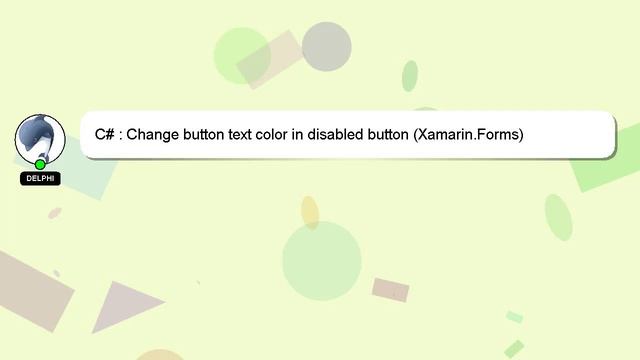 C# : Change button text color in disabled button (Xamarin.Forms) смотреть онлайн