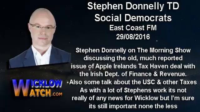 Stephen Donnelly TD on Apple using Ireland as a Tax Haven 29-08-2016 смотреть онлайн