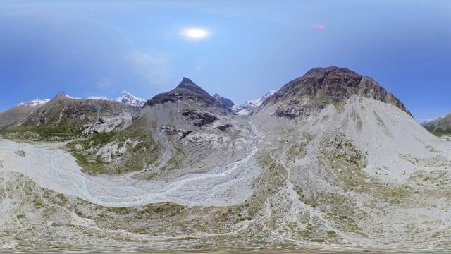 8K 360° VR Fèrpecle Valley and Mont Miné Glacier, Switzerland, June 2023 смотреть онлайн