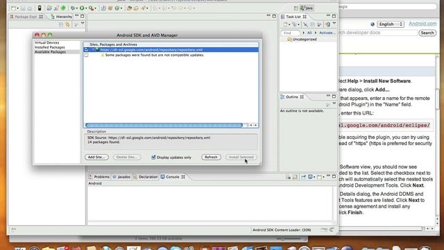 Installing Eclipse & Android SDK смотреть онлайн
