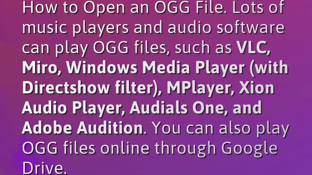 How do you play OGG? смотреть онлайн