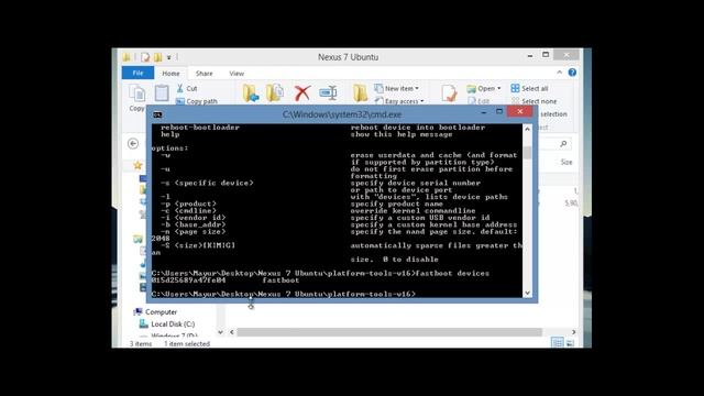 Manually Installing Ubuntu 13.04 on Nexus 7 using Windows смотреть онлайн