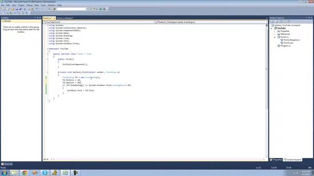 #83 FontDialog in C# смотреть онлайн