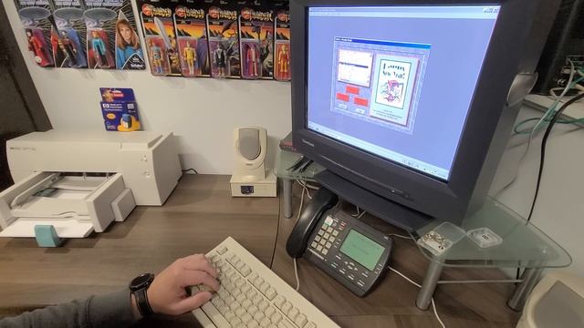 NOS HP Deskjet 670c printing on a Pentium 200 Windows 98 SE PC смотреть онлайн