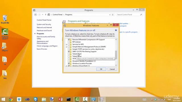 Enable the Telnet client utility - Networking Essentials смотреть онлайн