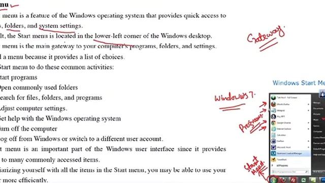 Concept of Start Menu - Windows OS. смотреть онлайн