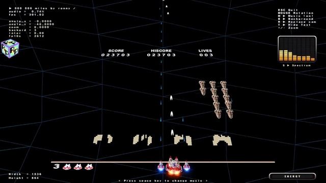 PC Windows gameplay 🔵 Space Invaders OpenGL 🔴 смотреть онлайн