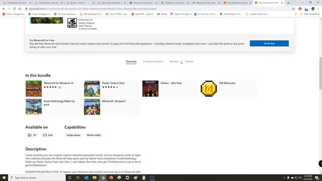 Minecraft website leads to wrong Microsoft Store page, Microsoft doesn't issue refunds. смотреть онлайн