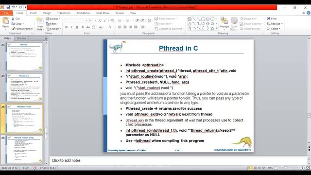 6.7 POSIX Thread API, Thread creation in C part2 смотреть онлайн