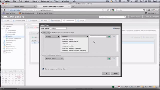 Filtering Mail in Zimbra смотреть онлайн