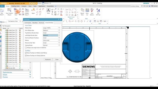 How to increase ribbon task icon size in nx 10/11/12 смотреть онлайн