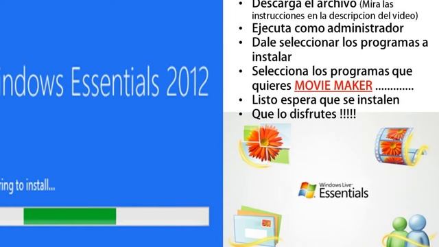 MOVIE MAKER - Windows Live Essentials - (Última versión oficial) Descargar e instalar смотреть онлайн