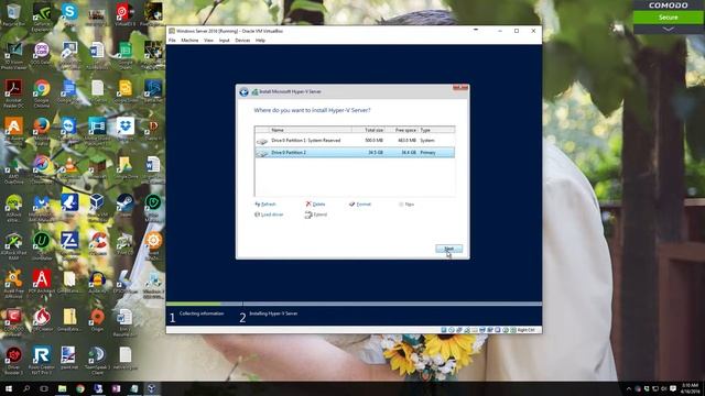 How to Perform a Clean Install of Server 2016 Tech Preview 4 HyperV No GUI смотреть онлайн