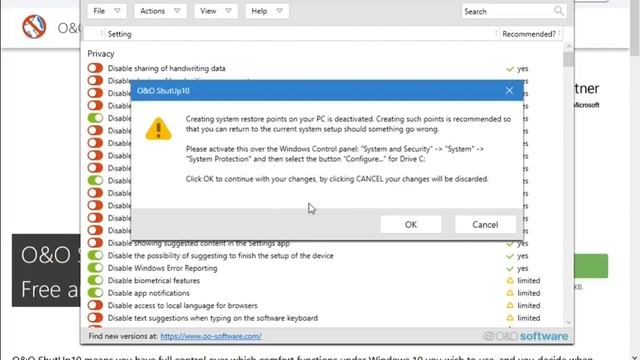 O&O shut up 10 (Otimizar windows 10) смотреть онлайн