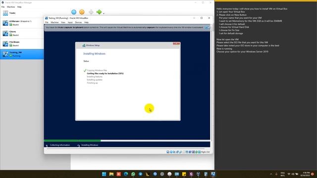 How to Install Windows Server 2019 on Virtual Box 2022 смотреть онлайн