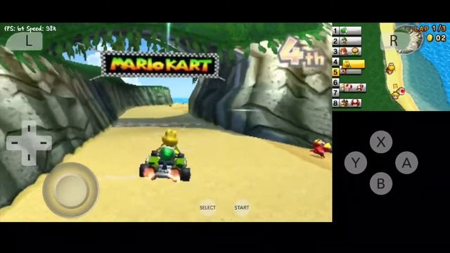 Mario kart 7 Citra emulator android gameplay смотреть онлайн
