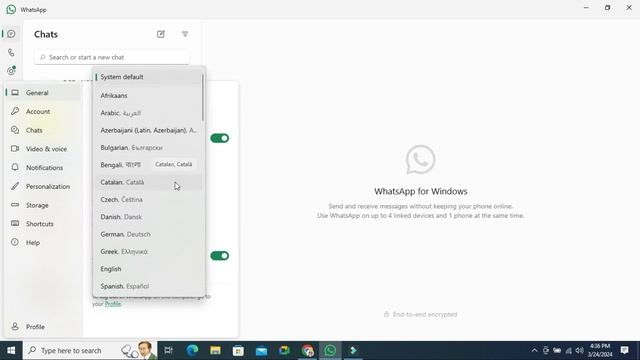 How to Change System Default Language In Whatsapp On Laptop смотреть онлайн
