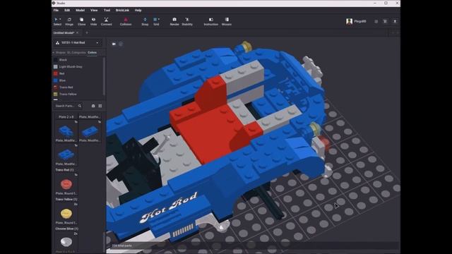 Lego 10151 Hot Rod Speed Build Studio LDD by PLegoBB смотреть онлайн