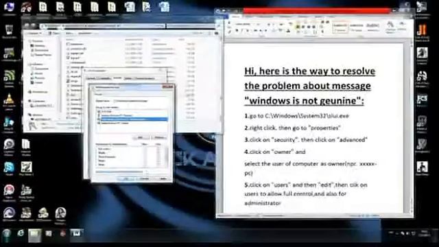 How to remove Windows not Genuine on WINDOWS 7 Ultimate x64 смотреть онлайн