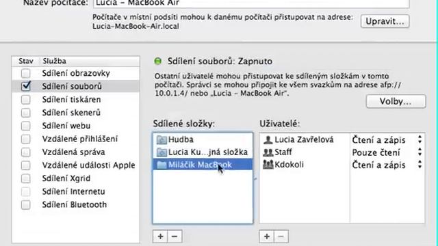 Mac OS X 10.7 Lion - sdílení souborů смотреть онлайн