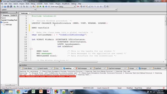 Windows.h C++ Tutorial 2: Adding Static Text to Your Window смотреть онлайн