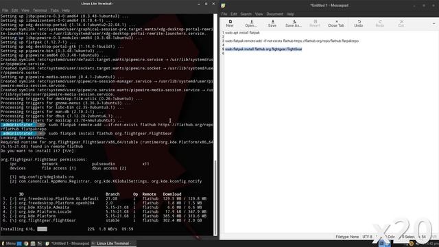How to install Flightgear on Linux Lite 6.2 смотреть онлайн