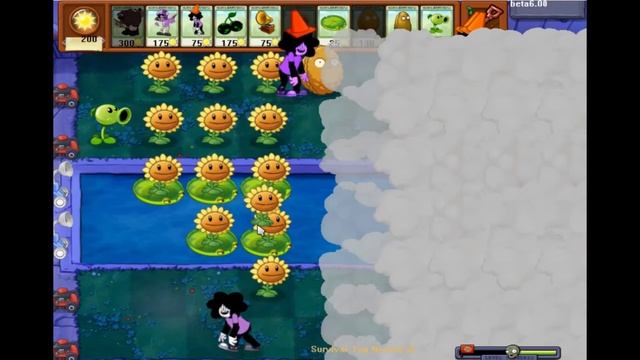 Pvz Brutal Mode Survival - Sunflower+Peashooter+Gargantuar Vs Zombie смотреть онлайн