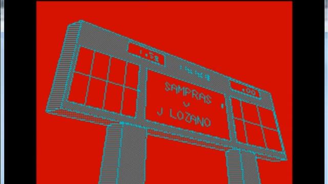 International 3D Tennis - ZX Spectrum - emulador Unreal Speccy Portable 0.0.57 смотреть онлайн