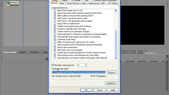 Видео монтаж в Sony Vegas 9- 10! 4. Настройки программы. смотреть онлайн