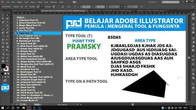 Belajar Adobe Illustrator | 5. TOOL : Type Tool смотреть онлайн