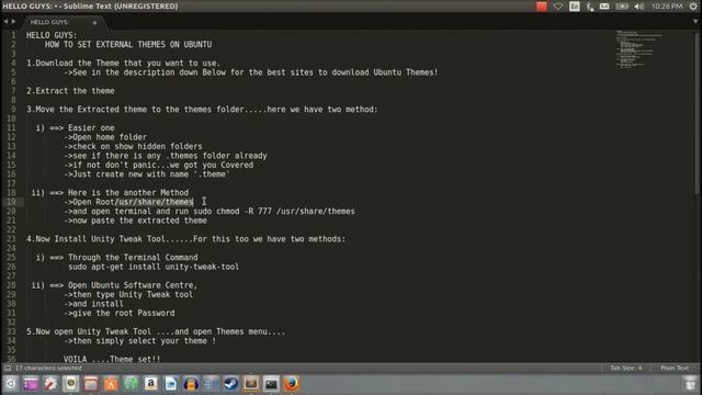Set External Themes on Ubuntu смотреть онлайн