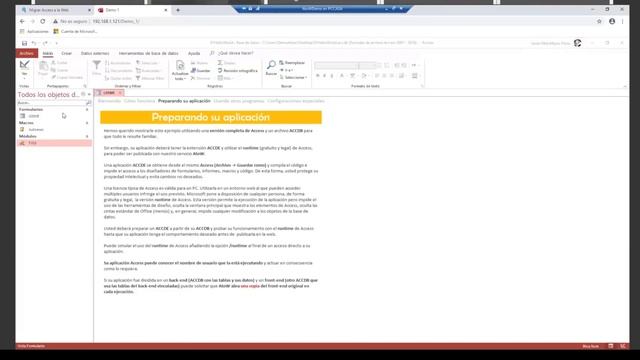 ESP: Utiliza tu aplicación Access desde un navegador Web смотреть онлайн
